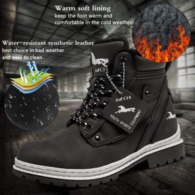 img 3 attached to VITUOFLY Boys Boots Adventure Anti Skid Boys' Shoes : Outdoor