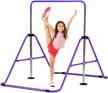 🤸 zenova gymnastics junior kip bar - height adjustable & foldable gymnastic horizontal bar for kids logo
