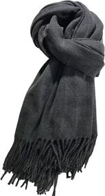 img 1 attached to 🧣 Warm up in style with JOSENI's Solid Pashmina Blanket - A Must-Have Winter Accessory for Women at Scarves & Wraps