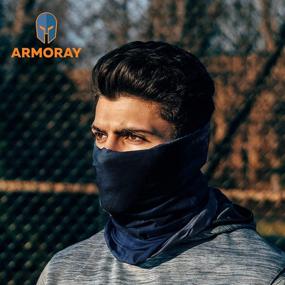 img 3 attached to ARMORAY Neck Gaiter Face Mask - 4 Pack: 👍 Stylish, Reusable, and Washable Cloth Face Cover for All-Day Protection