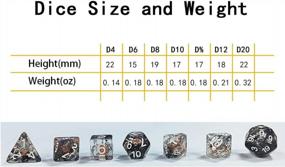 img 3 attached to 7-Piece Wizard Themed Polyhedral DND Dice Set With Magic Wand For Role Playing Games Such As Dungeons And Dragons RPG, MTG, And Table Games - Perfect For Dice Collectors And Gamers