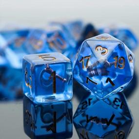 img 1 attached to 7-Piece Wizard Themed Polyhedral DND Dice Set With Magic Wand For Role Playing Games Such As Dungeons And Dragons RPG, MTG, And Table Games - Perfect For Dice Collectors And Gamers