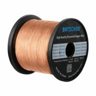 premium quality bntechgo 28 awg enameled copper magnet wire - perfect for transformers and inductors - 3.0 lb spool coil - 0.0122" diameter - temperature rating 155℃ logo