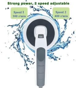 img 2 attached to Efficient Electric Spin Power Scrubber: Cordless Rechargeable Cleaning Brush Kit with 5 Replaceable Heads for Tile, Sink, Window, Floor, Tub, Wall