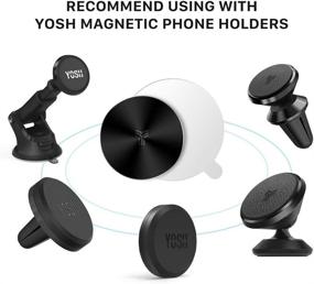 img 3 attached to YOSH Magnetic Car Phone Holder Metal Plate Replacement Kits - Adhesive Mount Plates for Magnet Cradle Mount, Compatible with Magnetic Holders - Pack of 4 Round Metal Plates - Black