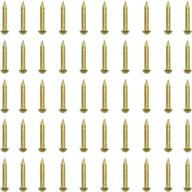 rzdeal pack of 100 round head brass nails - 0.08'' x 0.6'' size for hinges, boxes, and diy craft projects logo