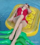 img 1 attached to Jasonwell Giant Pineapple Pool Float: Perfect For Summer Beach Parties! review by Barry Shaker