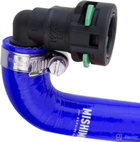 img 1 attached to 🔵 Mishimoto MMBCC-MUS4-15PBL: Superior Blue Baffled Oil Catch Can for Ford Mustang Ecoboost 2015+