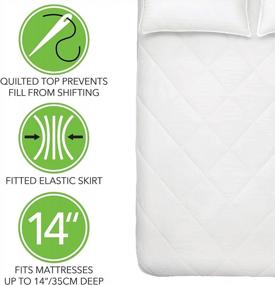 img 1 attached to Enhance Your Sleeping Experience With MDesign'S Soft And Secure Twin Size Mattress Pad Cover