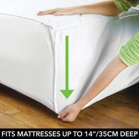 img 3 attached to Enhance Your Sleeping Experience With MDesign'S Soft And Secure Twin Size Mattress Pad Cover