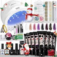 complete nail extension kit: morovan poly gel with 48w led lamp, uv light, and starter supplies логотип