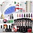 complete nail extension kit: morovan poly gel with 48w led lamp, uv light, and starter supplies logo