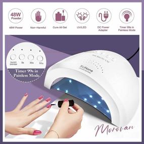 img 2 attached to Complete Nail Extension Kit: Morovan Poly Gel With 48W LED Lamp, UV Light, And Starter Supplies