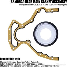 img 3 attached to 🧰 ORAEVY Rear Main Seal Gasket Set - Compatible with GM LS Series Engines: LS1, LS6, LS2, LS3, LQ9, LQ4 - Fits 4.8L, 5.3L, 5.7L, 6.0L, 6.2L - Chevy Silverado, Suburban, Tahoe, Trailblazer - GMC Sierra