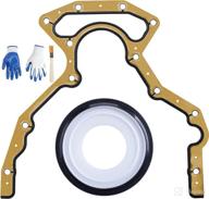 🧰 oraevy rear main seal gasket set - compatible with gm ls series engines: ls1, ls6, ls2, ls3, lq9, lq4 - fits 4.8l, 5.3l, 5.7l, 6.0l, 6.2l - chevy silverado, suburban, tahoe, trailblazer - gmc sierra logo