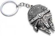 own a piece of the millennium falcon with qmx star wars replica key chain logo