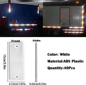 img 1 attached to 🚦 Enhance Road Safety with mxuteuk 40Pcs White Self Adhesive Waterproof Reflective Stick-On Tape M-016-W