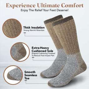 img 2 attached to 6 Pairs Of Merino Wool Thermal Crew Socks For Men And Women - Perfect For Winter Hiking, Hunting, Skiing, And Outdoor Sports