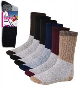 img 3 attached to 6 Pairs Of Merino Wool Thermal Crew Socks For Men And Women - Perfect For Winter Hiking, Hunting, Skiing, And Outdoor Sports