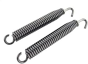 img 1 attached to Enhance Your Motorcycle's Performance with the Outlaw Racing Stainless Steel Exhaust Pipe Muffler Springs Swivel Pair (75mm)