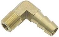 400 pack 5/16 id hose x 1/8-inch male npt brass barb fitting 90 degree elbow air logo