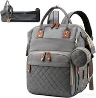 🎒 shoshe backpack diaper bag with changing station - maternity baby changing bags | large capacity, travel bag | waterproof and stylish diaper backpack for mom and dad (gray) logo