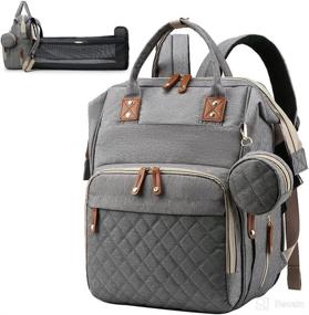 img 4 attached to 🎒 SHOSHE Backpack Diaper Bag with Changing Station - Maternity Baby Changing Bags | Large Capacity, Travel Bag | Waterproof and Stylish Diaper Backpack for Mom and Dad (Gray)