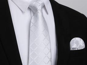 img 1 attached to HISDERN Handkerchief Classic Necktie Pocket Men's Accessories ~ Ties, Cummerbunds & Pocket Squares