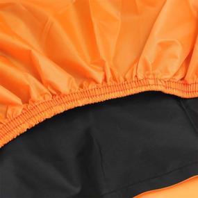 img 1 attached to 🏍️ Black+Orange XXL 180T Rain Dust Protector Scooter Motorcycle Cover 104" for Honda - uxcell