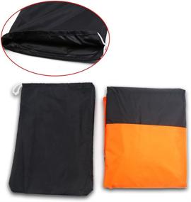 img 3 attached to 🏍️ Black+Orange XXL 180T Rain Dust Protector Scooter Motorcycle Cover 104" for Honda - uxcell