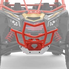 img 4 attached to Red Powder Coated ELITEWILL X3 Front Pre-Runner Bumper For 2017-2022 Can Am Maverick X3 & X3 Max Turbo, Replaces OEM #715003433 And OEM #715002878