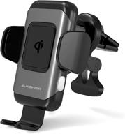 🔌 amoner u wireless car charger mount - auto-clamping qi 10w/7.5w fast charging holder - dash air vent mount for iphone series 13/12/11/pro/max/x/8, samsung s20/s10/s10+/s9/s9+/note - black gray logo