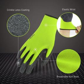 img 3 attached to MIG4U Latex Coated Grip Work Gloves For Gardening, Warehouse Package Handling,10 Or 20 Pairs Pack