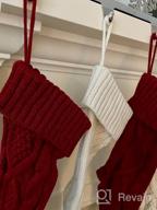 img 1 attached to 🎄 Habibee Christmas Stockings, Set of 4 - 18 Inch Large Personalized Knitted Stocking Decorations for Family Holiday review by Stephen Schmidt