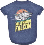 🐶 millennium falcon dog tee - star wars pet shirt in soft and comfortable fabric, cute dog clothing and apparel for fans logo