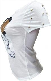 img 1 attached to Womens Sequin T-Shirt With Short Sleeves, O-Neck, Fun Graphics - Perfect For Fashionable Blouse Or Top