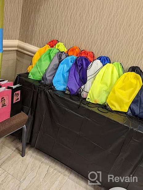 img 1 attached to 40-Pack GoodtoU Drawstring Bags - Nylon Cinch Sports Backpacks With Drawstring Closure In 10 Vibrant Colors - Bulk Draw String Bags For Everyday Use review by Stephen Zimmer