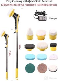 img 2 attached to Electric Scrubber Replaceable Adjustable Extension Cleaning Supplies ~ Household Cleaners