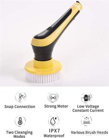 img 1 attached to Electric Scrubber Replaceable Adjustable Extension Cleaning Supplies ~ Household Cleaners