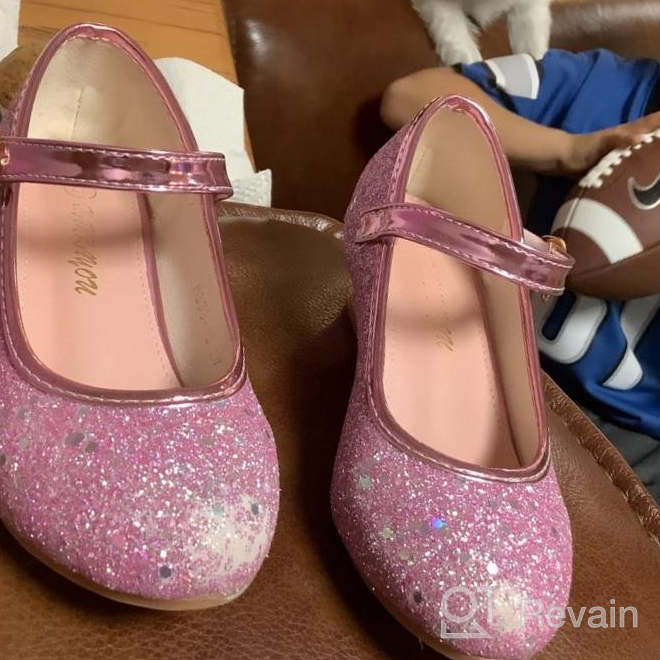 img 1 attached to Sparkle Princess Toddler Purple 👑 Girls' Shoes and Flats for Girls review by Crystal Harrison