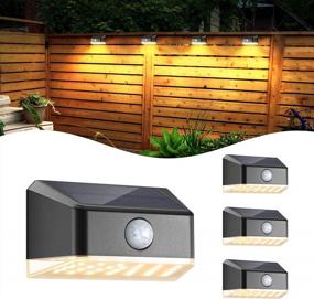 img 4 attached to Illuminate Your Outdoor Space With Linkind'S Solar-Powered Motion Sensor Lights-4 Pack