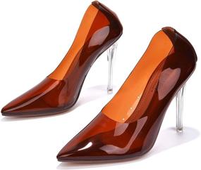 img 4 attached to Cape Robbin Womens Stiletto Transparent Women's Shoes via Pumps