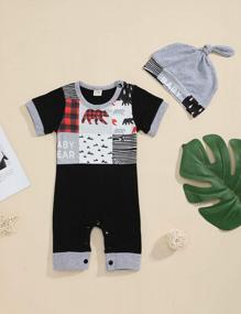 img 3 attached to Bundle Up Your Little One: Stylish And Comfy Romper Bodysuit For Newborn Boys From WALSONER