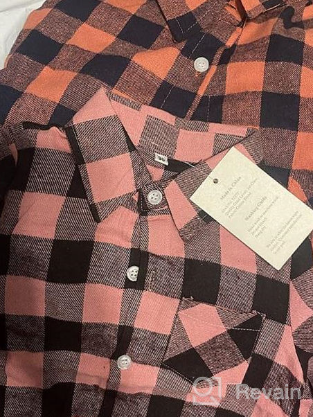 img 1 attached to Gingham Flannel Toddler 👧 Girls' Clothing with Buttoned Sleeves review by Wendy Johnson