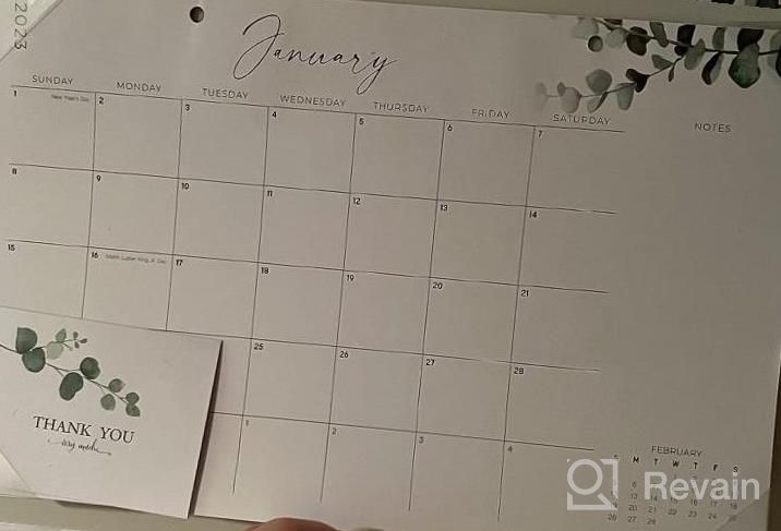 img 1 attached to 17"X11" Aesthetic 2023-2024 Modern Greenery Desk/Wall Calendar For Easy Organizing And Planning review by Jeffrey Shatzel