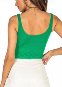 img 1 attached to Get The Perfect Summer Look With REORIA'S Ribbed Tank Thong Bodysuit For Women