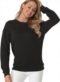 img 3 attached to Women'S Cotton Sweatshirts, Fuinloth Crewneck Long Sleeve Midweight Soft Tops