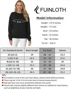img 1 attached to Women'S Cotton Sweatshirts, Fuinloth Crewneck Long Sleeve Midweight Soft Tops