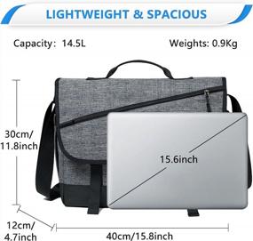 img 2 attached to 👜 Stylish and Functional Messenger Bag for Men - VASCHY Water Resistant Laptop Satchel Crossbody Shoulder Side Bag for Work, School, Business