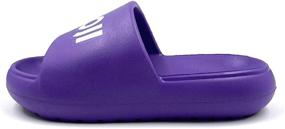 img 3 attached to Amoji Slippers Non Slip Bathroom Zapatilla Boys' Shoes ~ Sandals